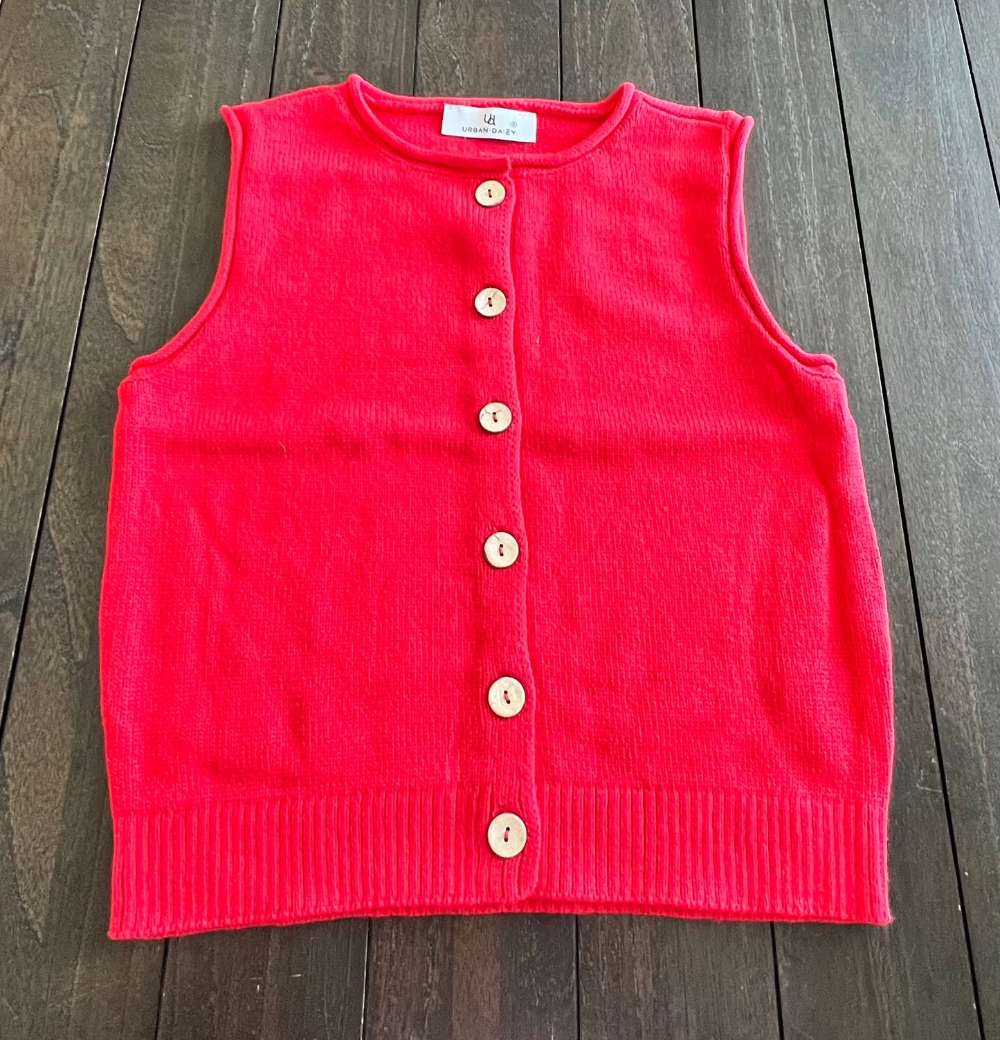 Red Knit Vest