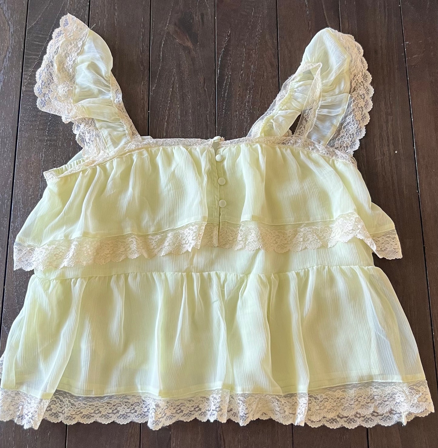 Lime Ruffle Top