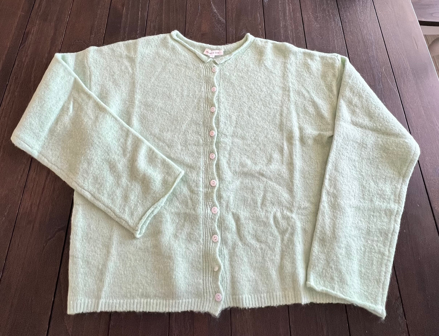 Mint Button Down Cardigan