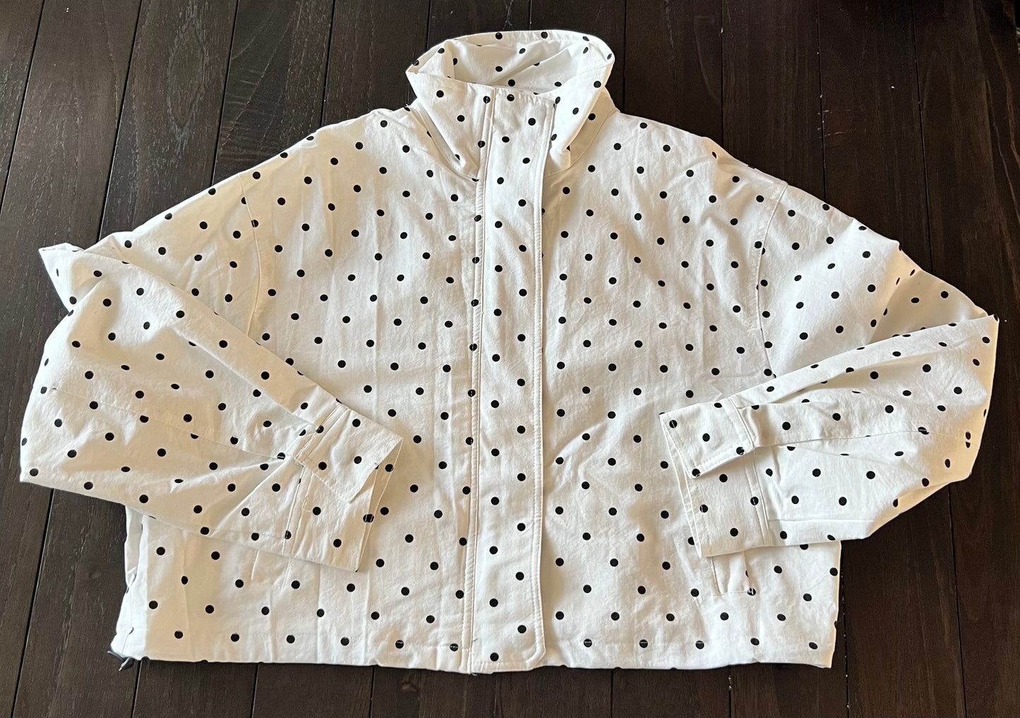 Polka Dot High Neck Jacket