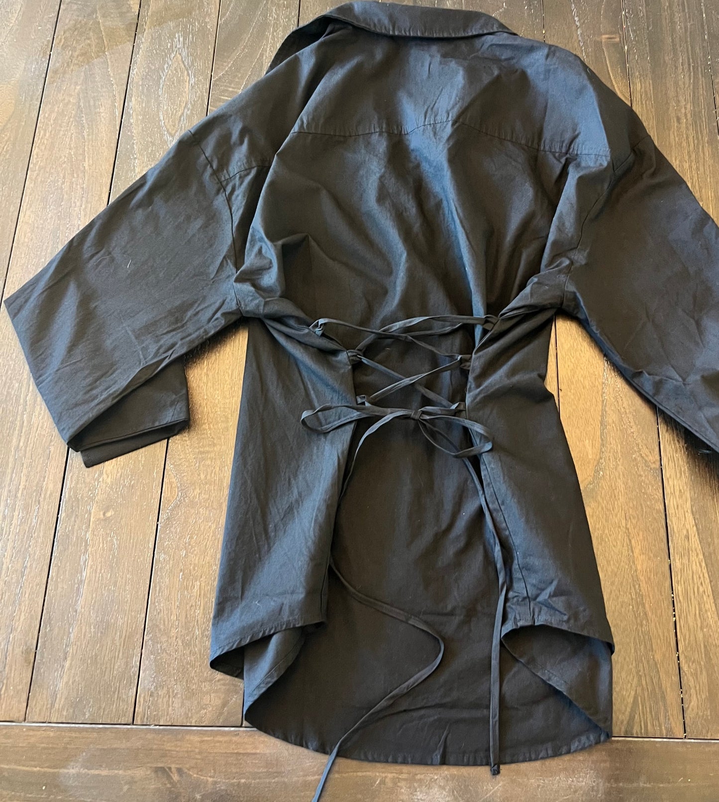 Cinched Black Shirt