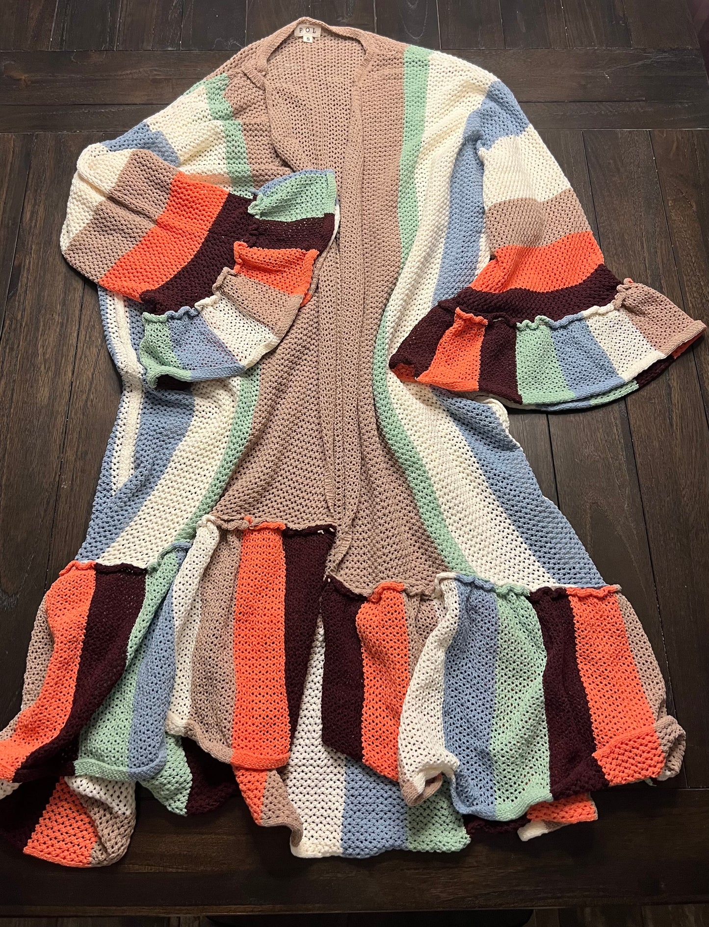 Striped Ruffle Duster