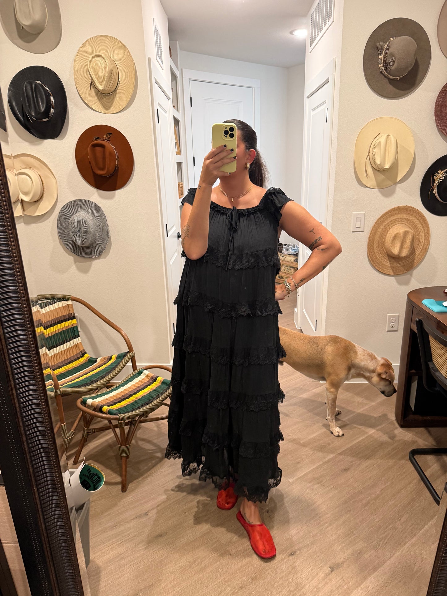 Lace Trim Maxi Dress