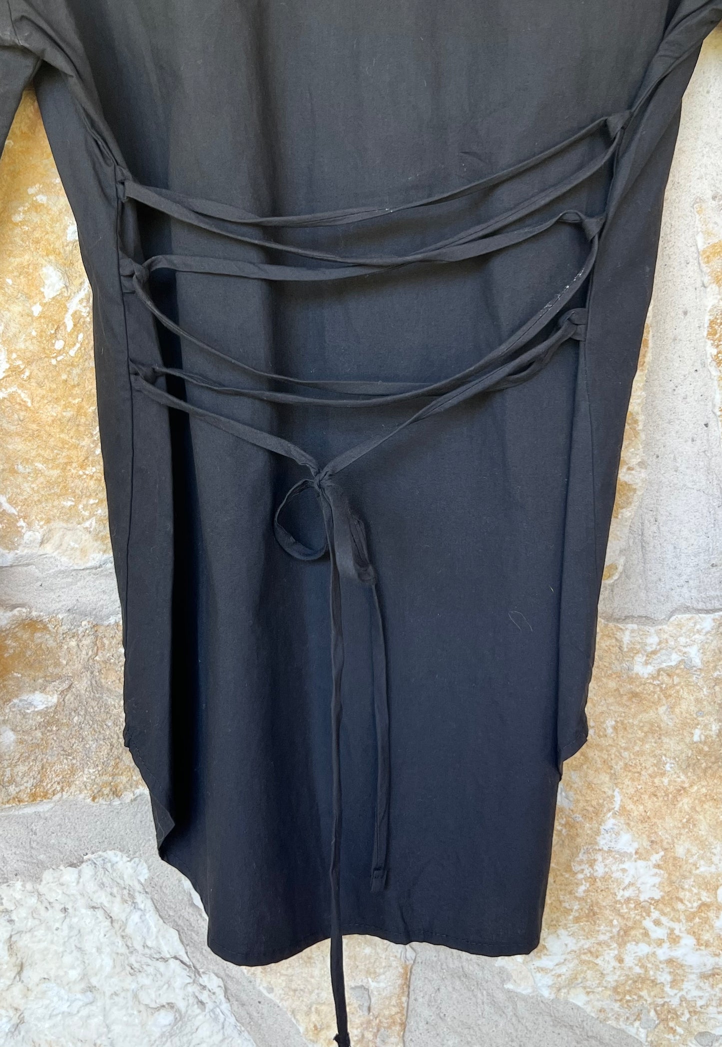 Cinched Black Shirt