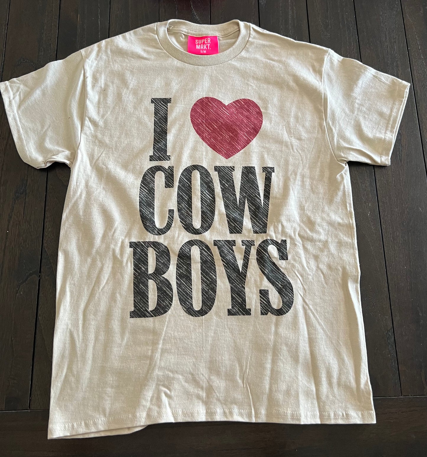 I Love Cowboys Oversized Tee