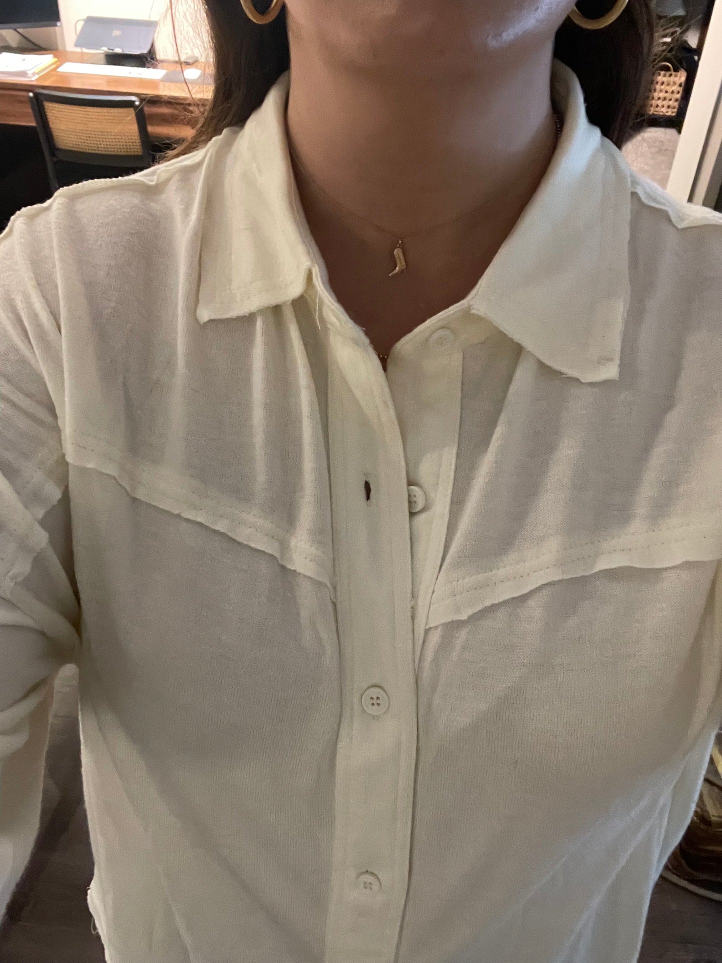 Cream Button Down
