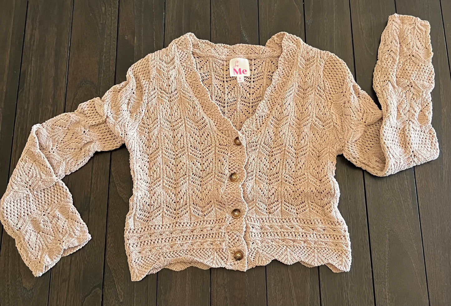 Texture Scalloped Cardigan