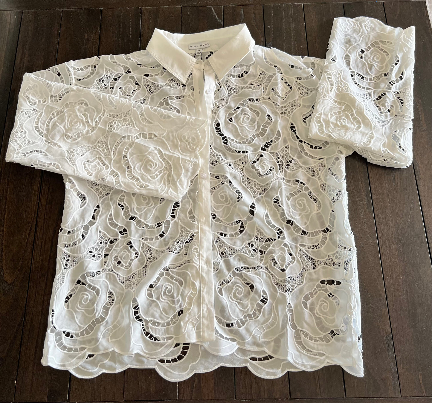 Floral Eyelet Shirt