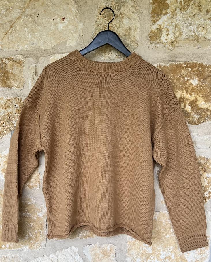 Outseam Detail Crewneck Sweater