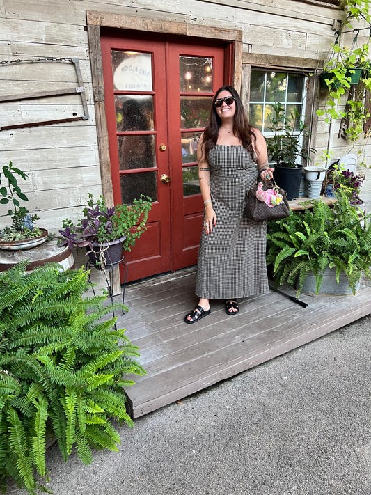 Gingham Maxi Dress