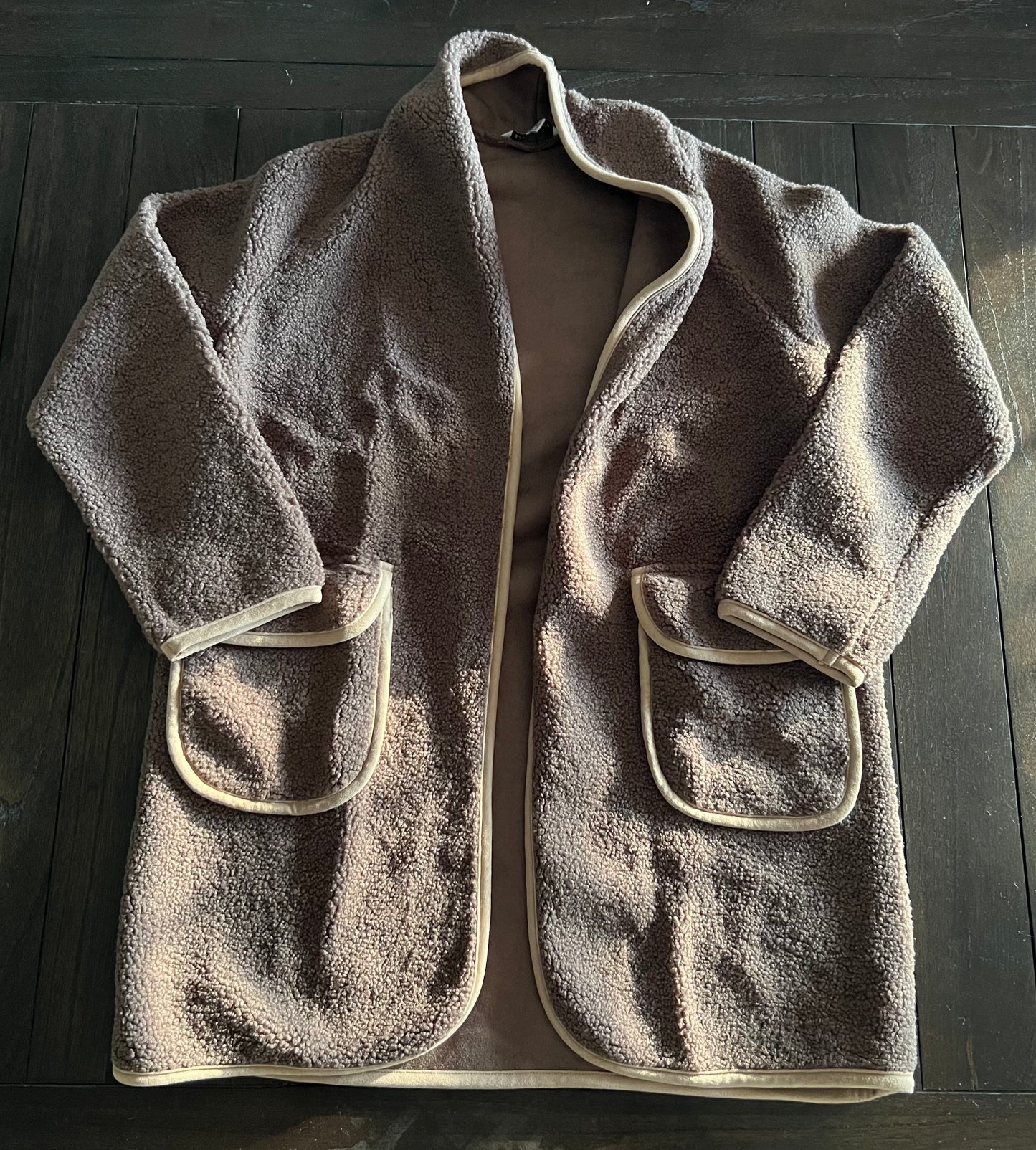 Loose Fit Teddy Coat