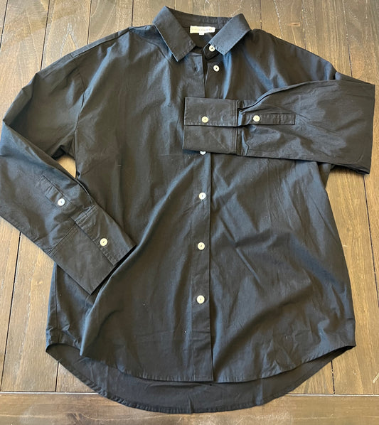 Cinched Black Shirt