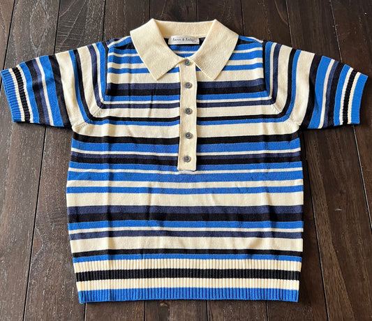 Striped Polo Sweater