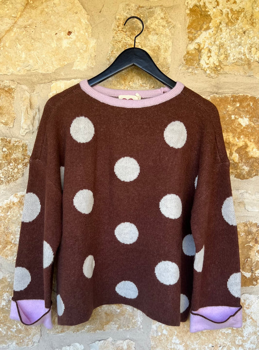 Polka Dot Cuff Sweater