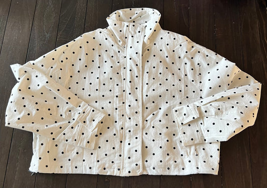 Polka Dot High Neck Jacket