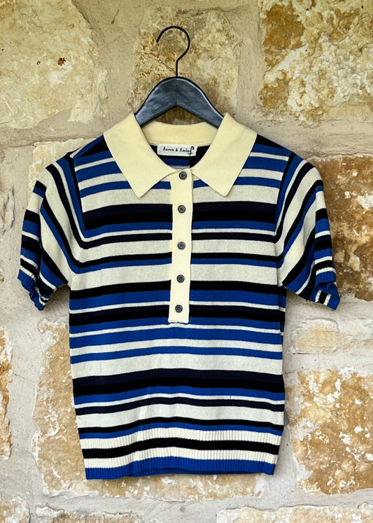 Striped Polo Sweater