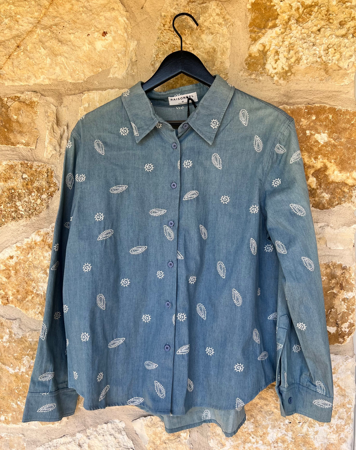 Denim Paisley Button Down