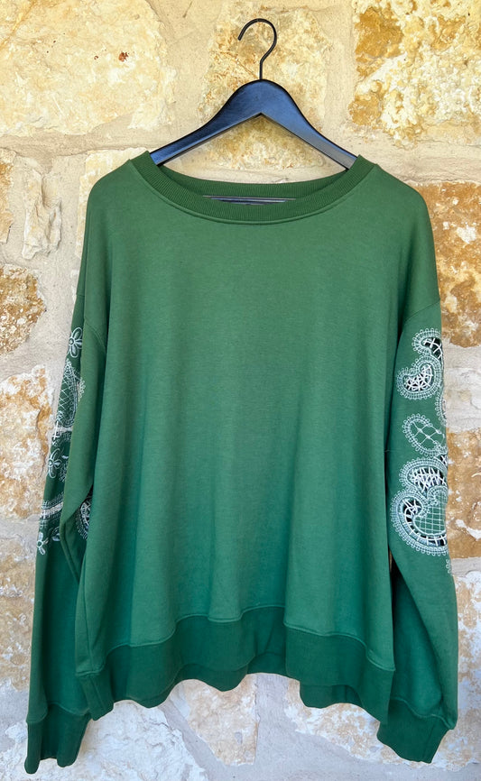 Patchwork Sleeve Sweatshirt