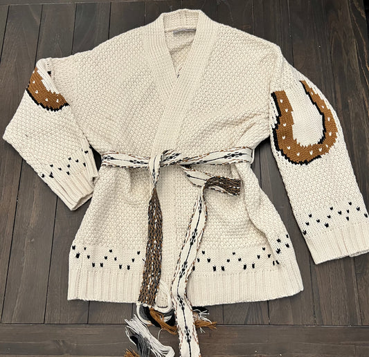 Horse Belted Cardigan