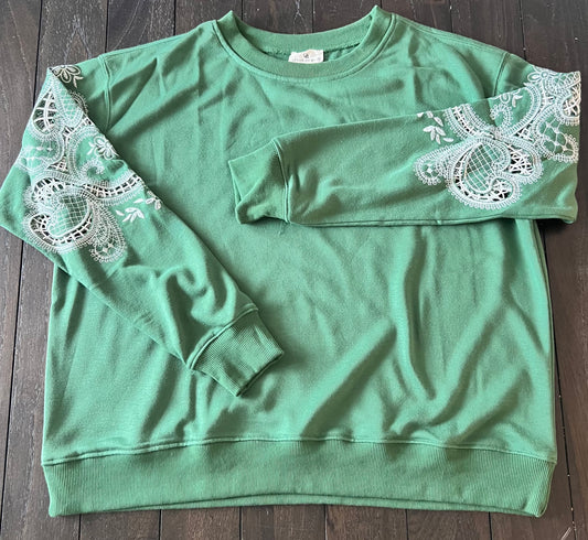 Patchwork Sleeve Sweatshirt