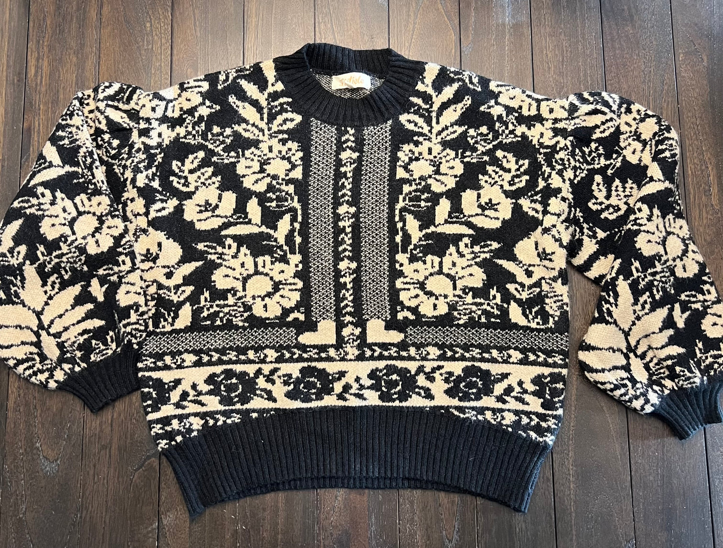 Floral Crew Knit Sweater