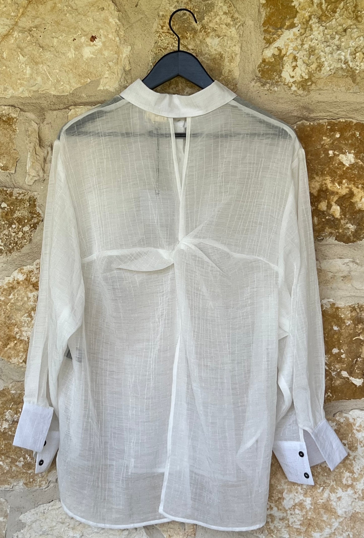 Chiffon Button Down Shirt