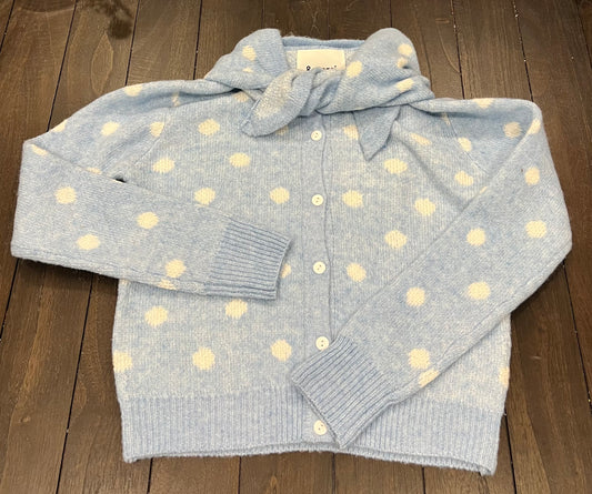 Polka Dot Cardigan & Scarf