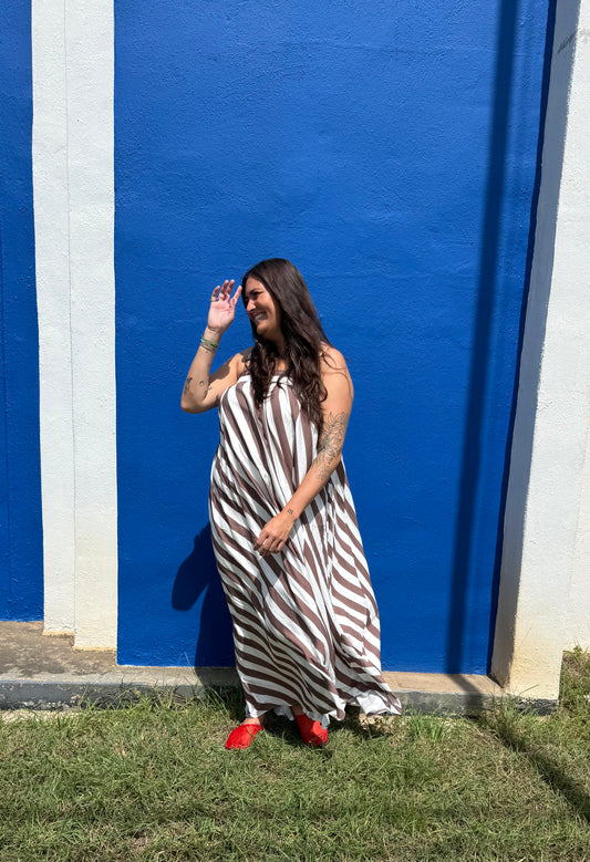 Brown Stripe Maxi