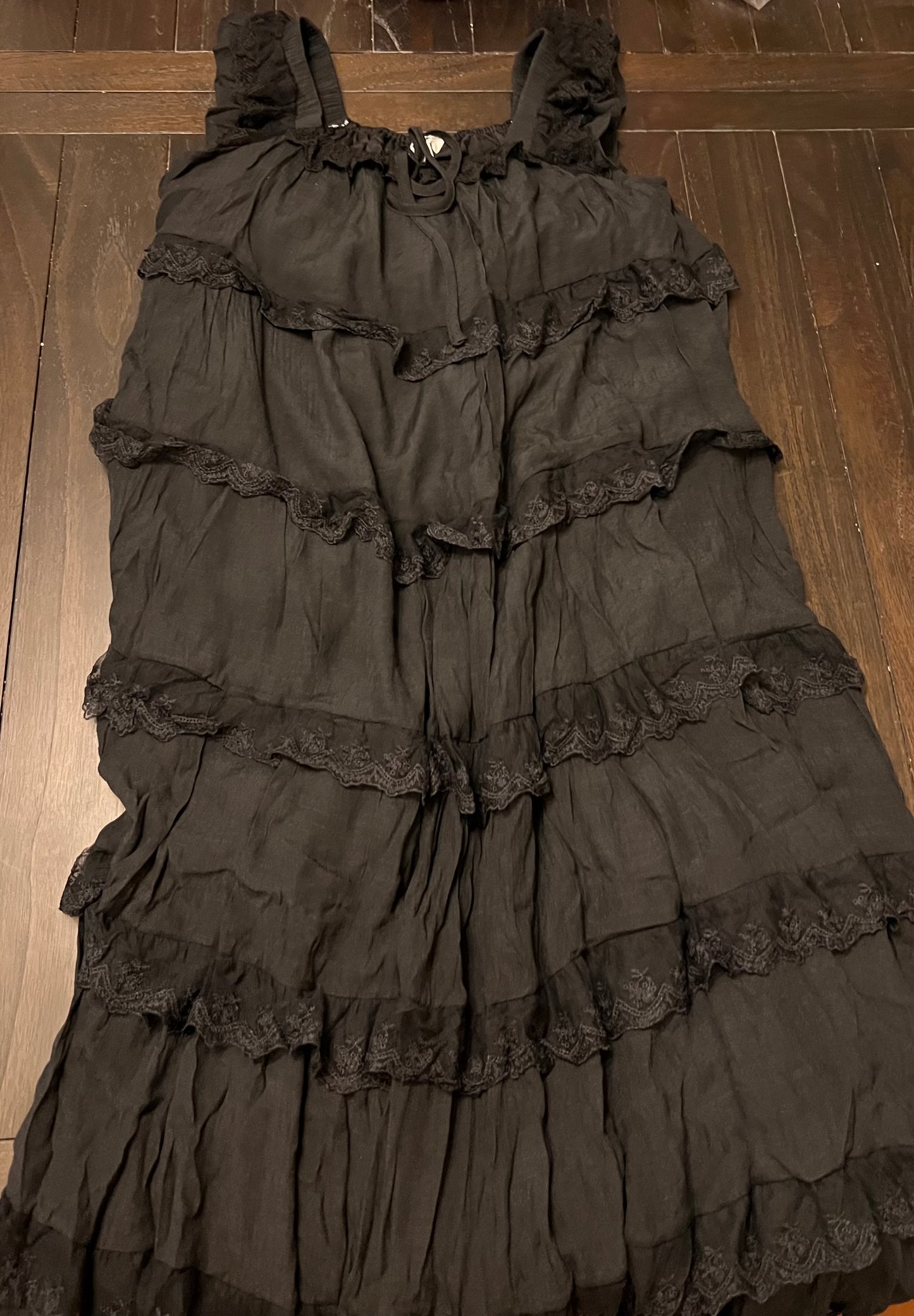 Lace Trim Maxi Dress