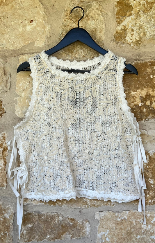 Floral Crochet Tank
