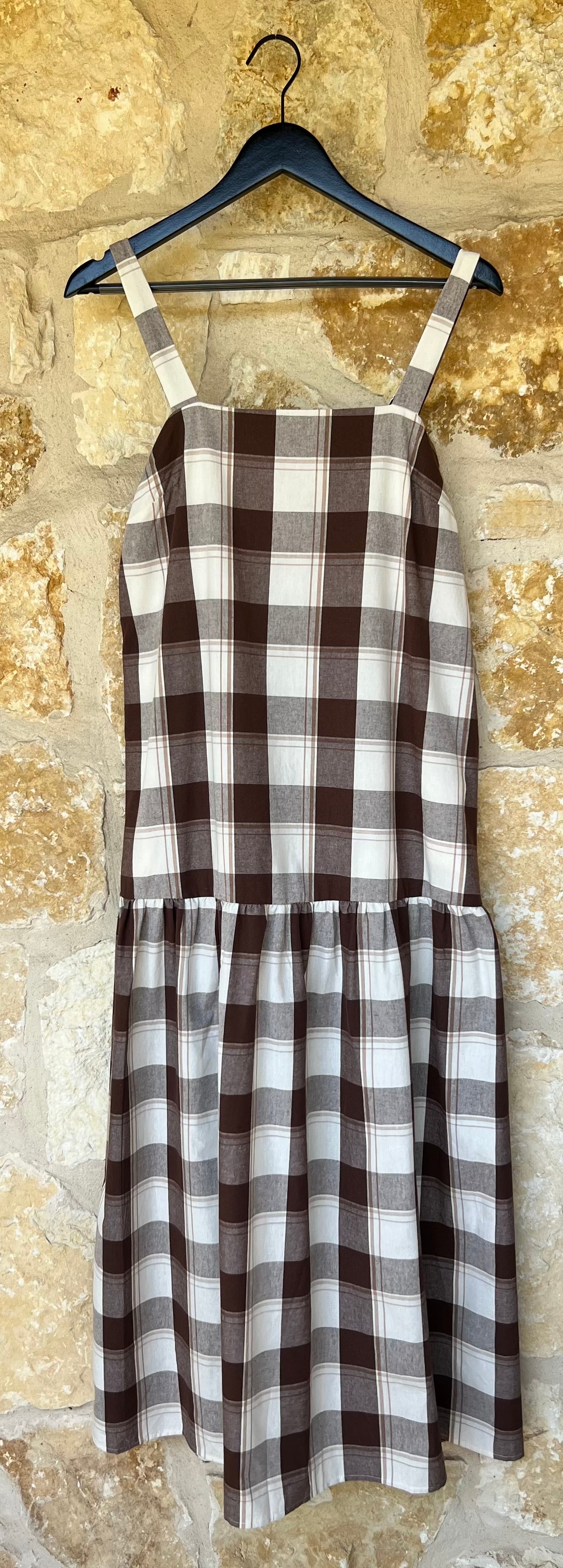 Plaid Woven Midi Dress