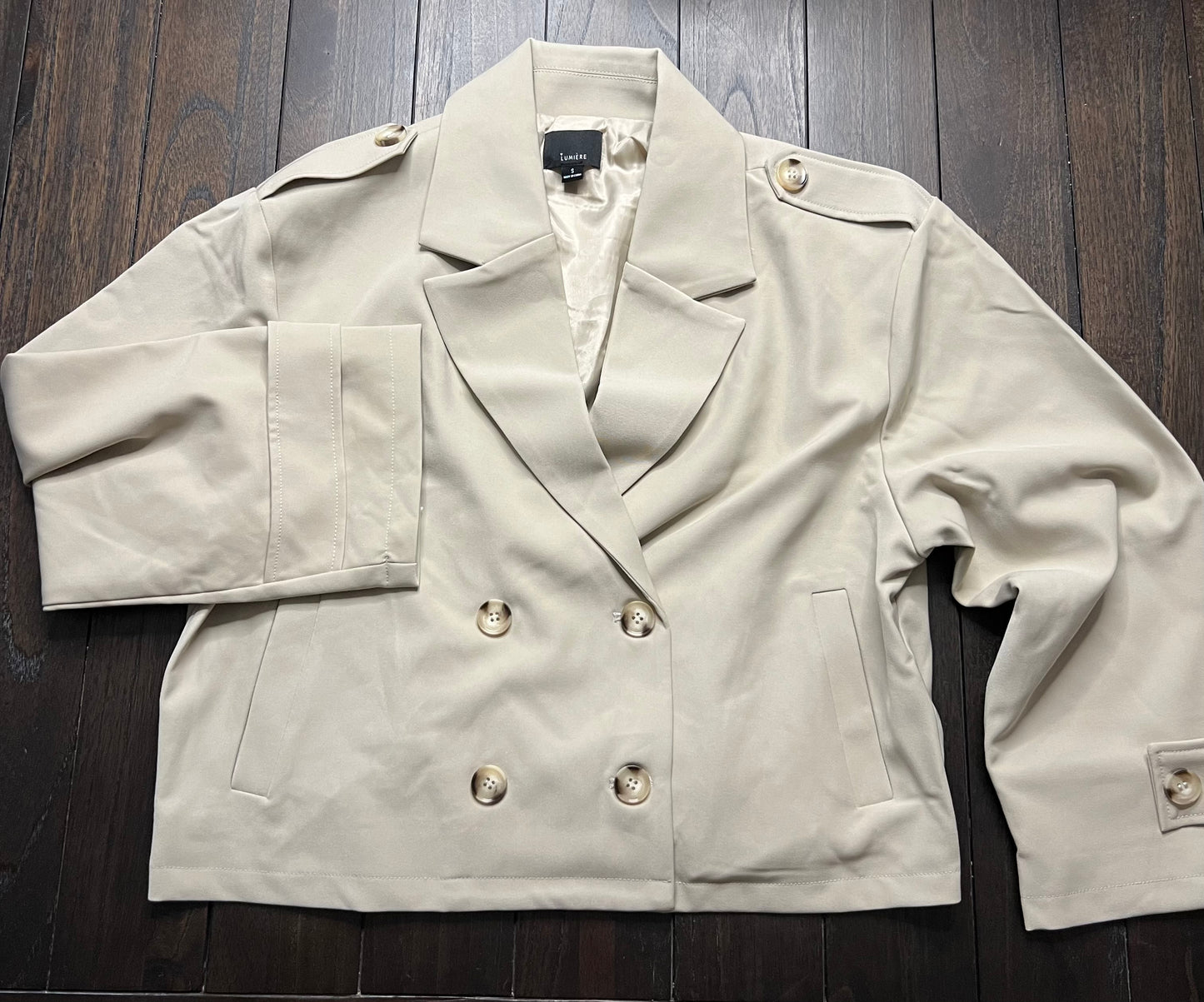 Double Button Trench Jacket
