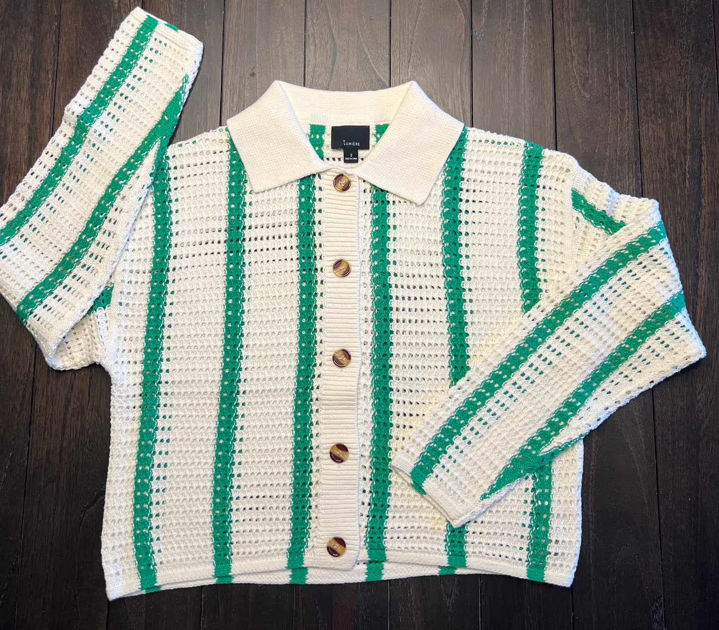 Striped Crochet Cardigan