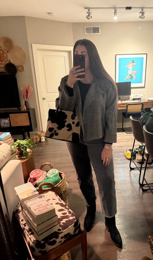 Herringbone Cape Style Jacket