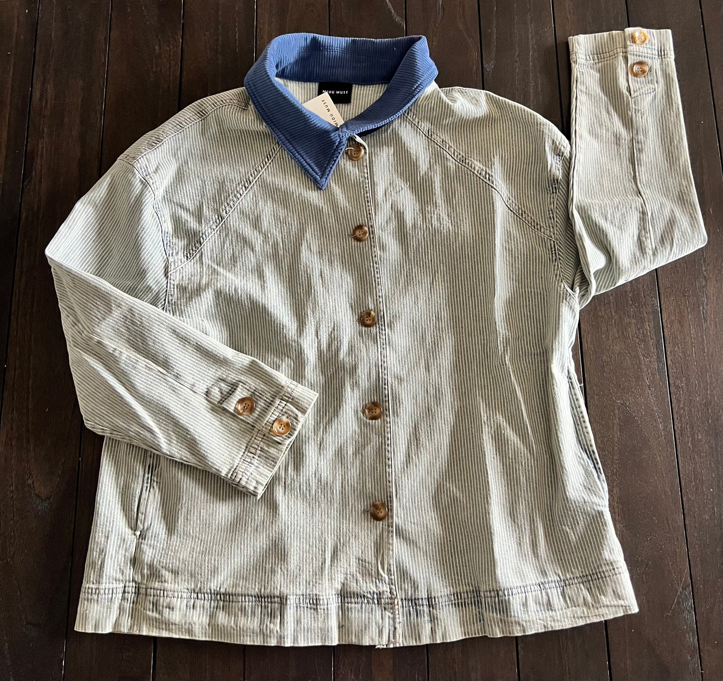Denim Striped Barn Jacket
